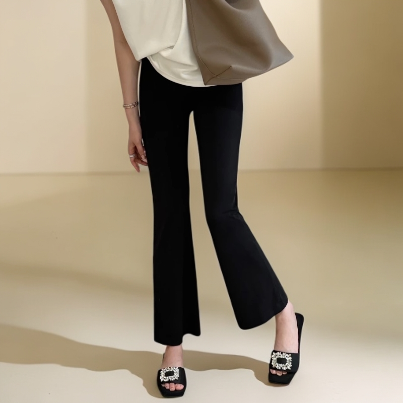 外穿九分小黑裤时尚裤弹力舒适显瘦女士百搭防晒裤2739