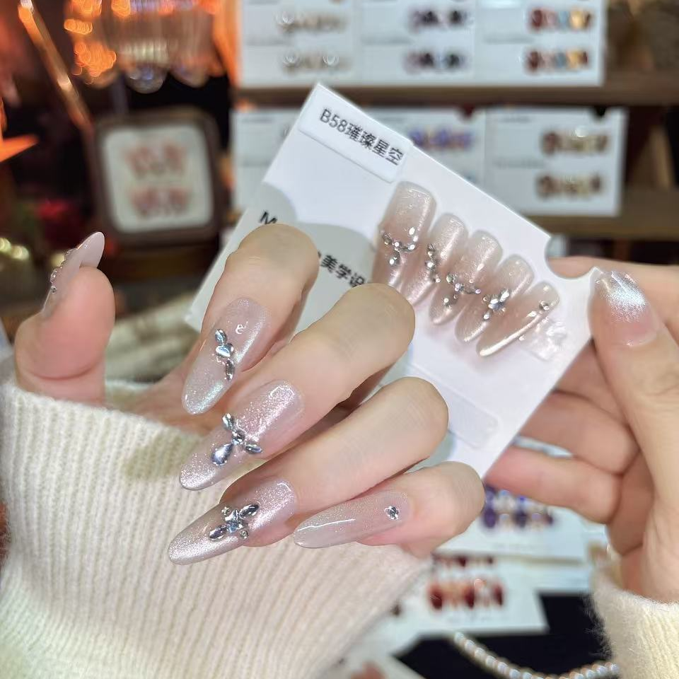 B58【璀璨星空】新年款纯手工秋冬显白气质穿戴甲