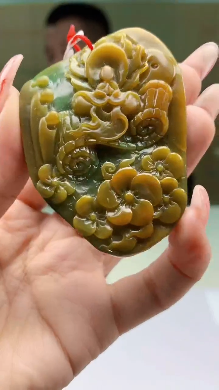 【闪购商品】定制翡翠未镶嵌4812ty-毛货挂件110