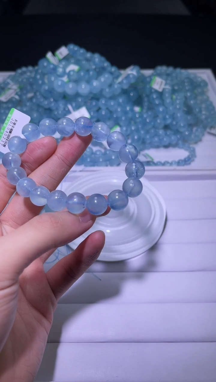 1海蓝宝石（处理）X032-11mm海蓝宝单圈-多样性发其一