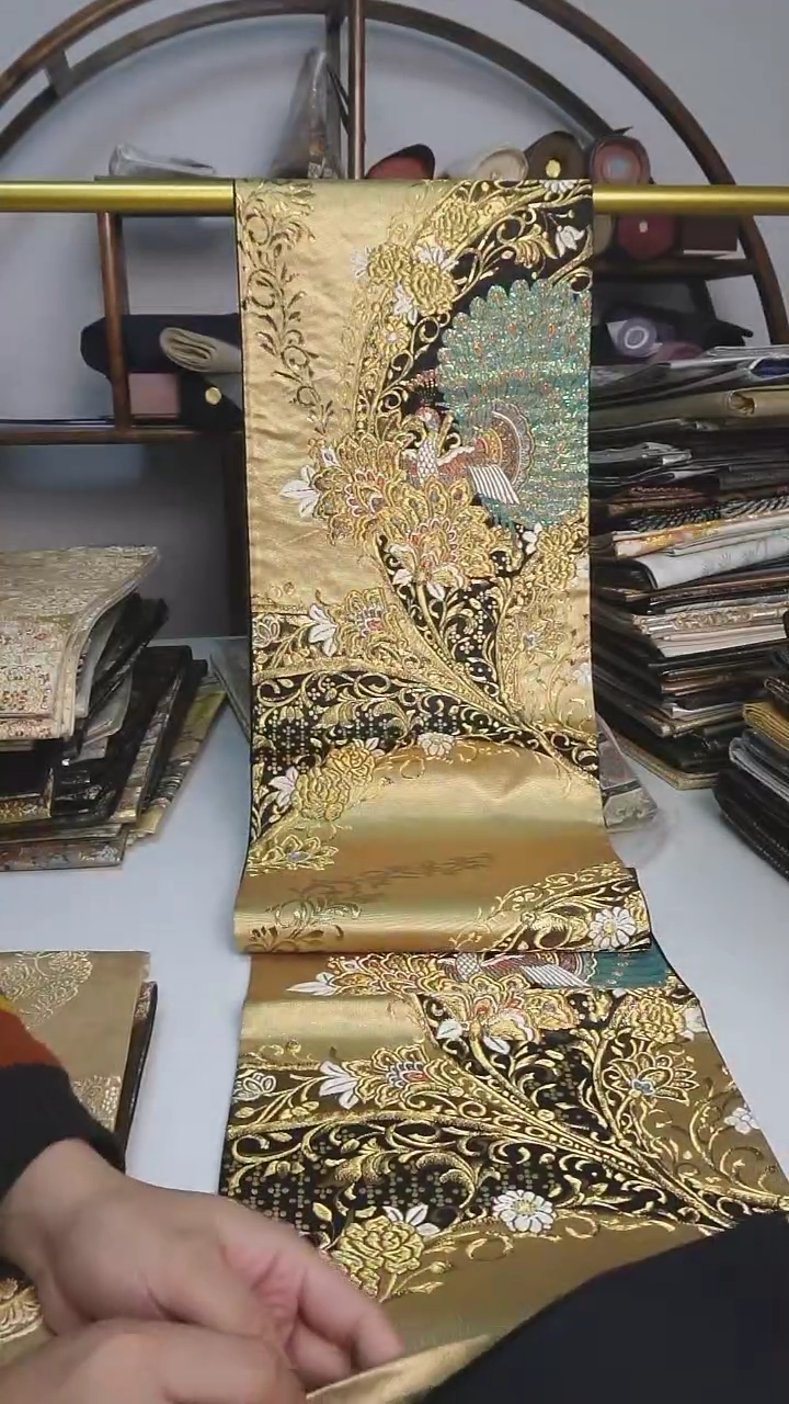 【闪购商品】织绣61西阵织六通孔雀