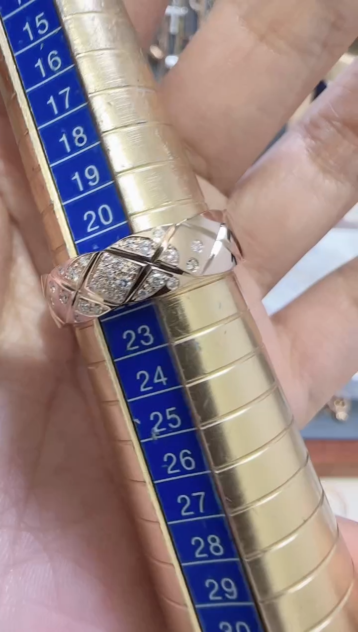 【闪购商品】天然钻石戒指/指环18K金镶嵌戒指22号