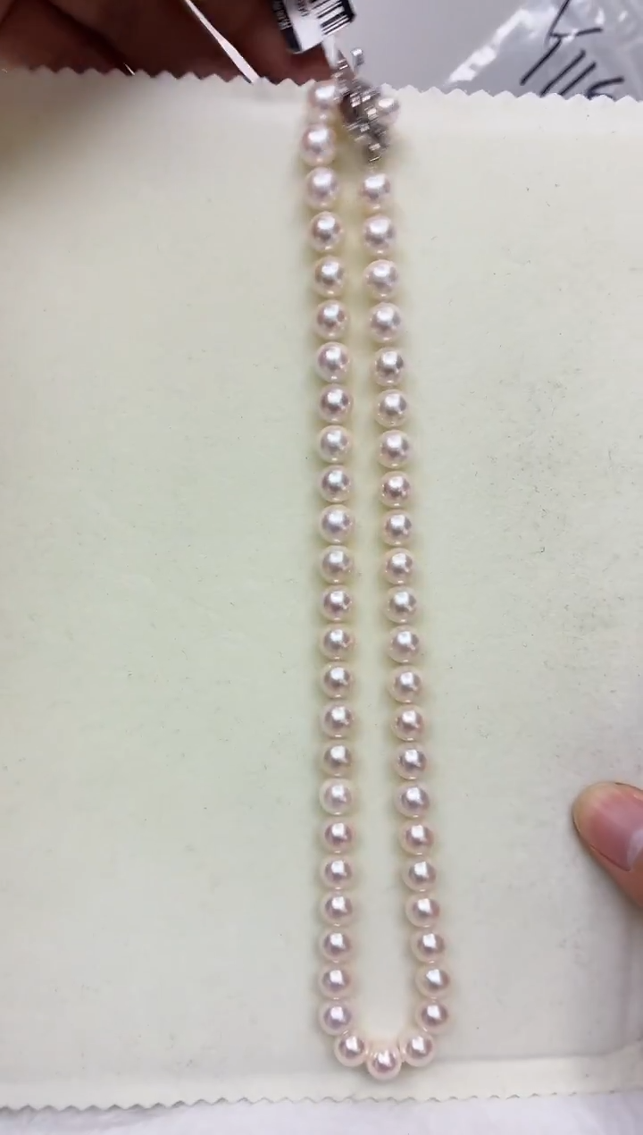 未镶嵌DA海水珍珠akoya串链8 y717