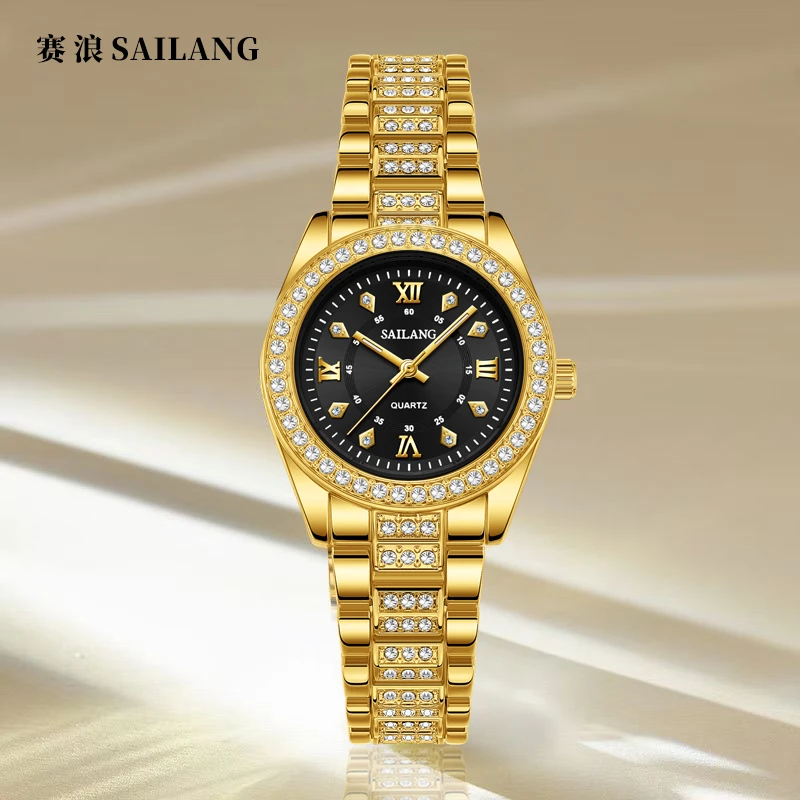 SAILANG时尚手表防水女表高端女士腕表5851黑色