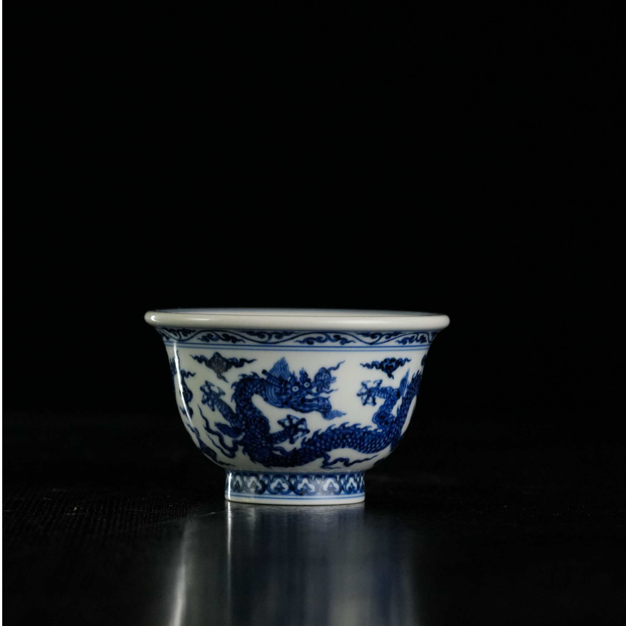 【十二月新品】舜瓷天工一品|双云龙压手杯