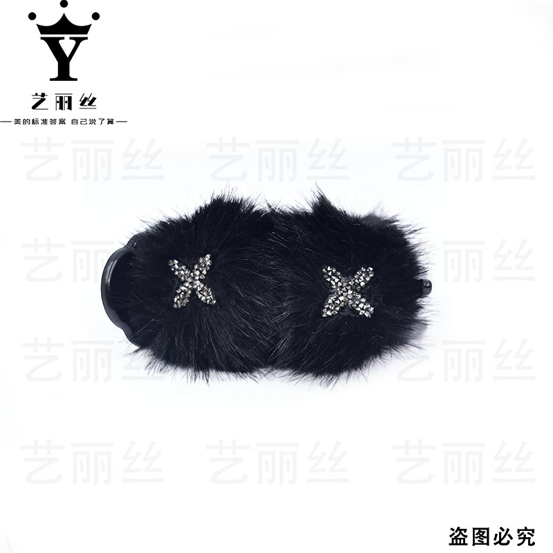 艺丽丝 赫本王妃 [雪球] 韩系轻奢百搭气质8cm丸子夹 YL1368