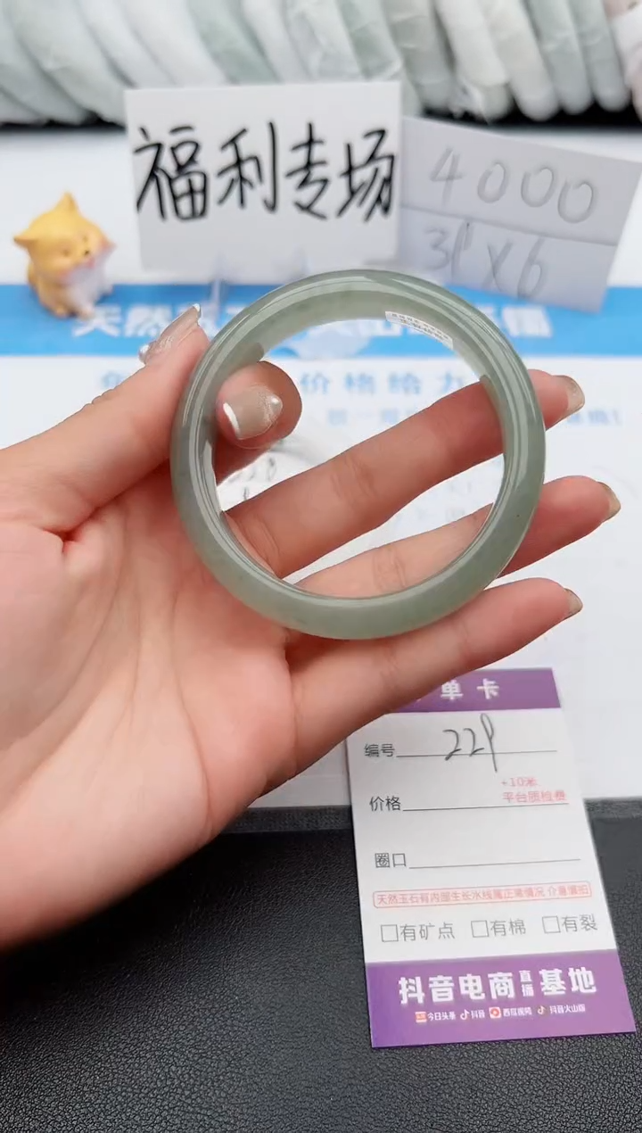 【闪购商品】石英质玉手镯未镶嵌j229-DC56.8