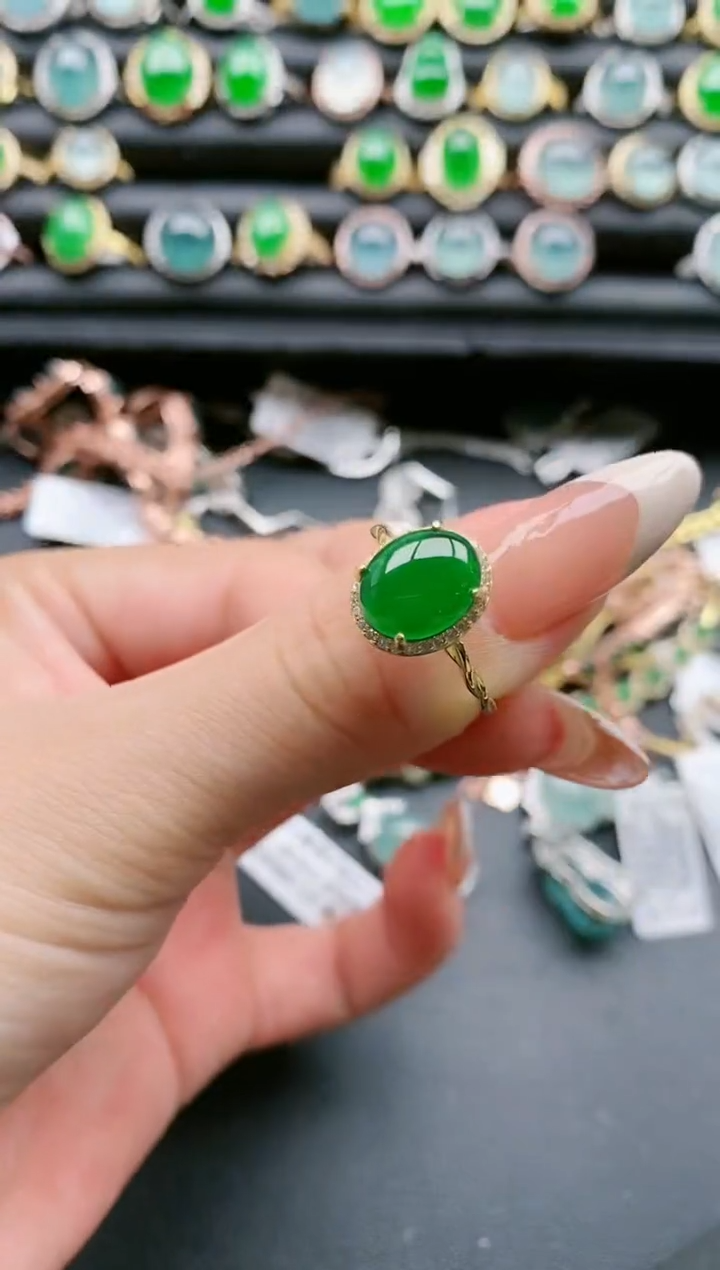 【闪购商品】翡翠戒指银S925镶嵌1111111