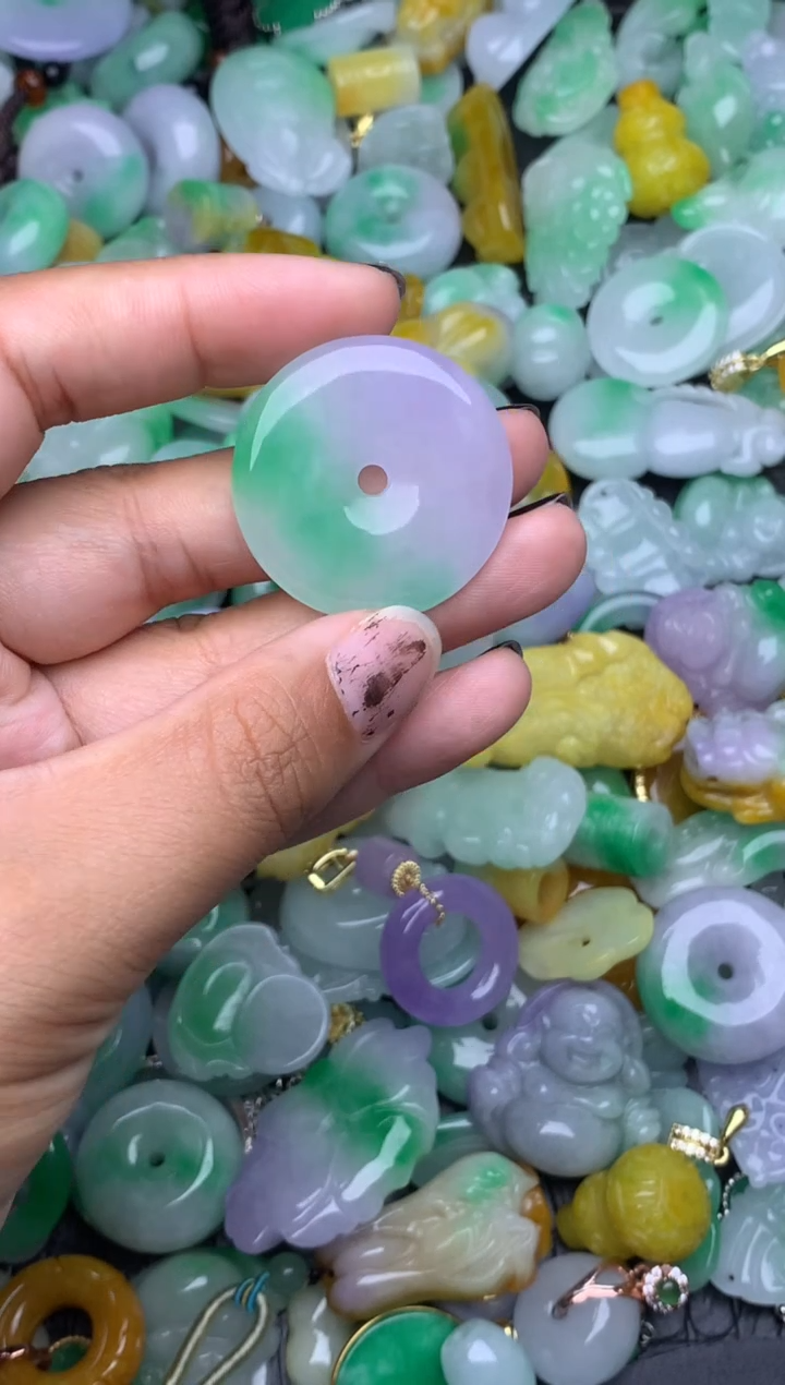 翡翠未镶嵌颈饰天然缅甸翡翠吊坠