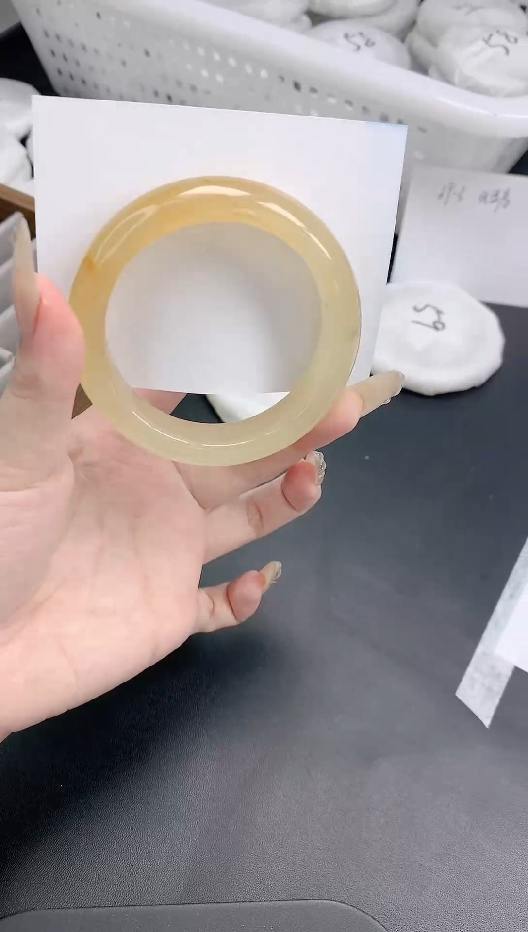 和田玉手镯未镶嵌K129-59.2