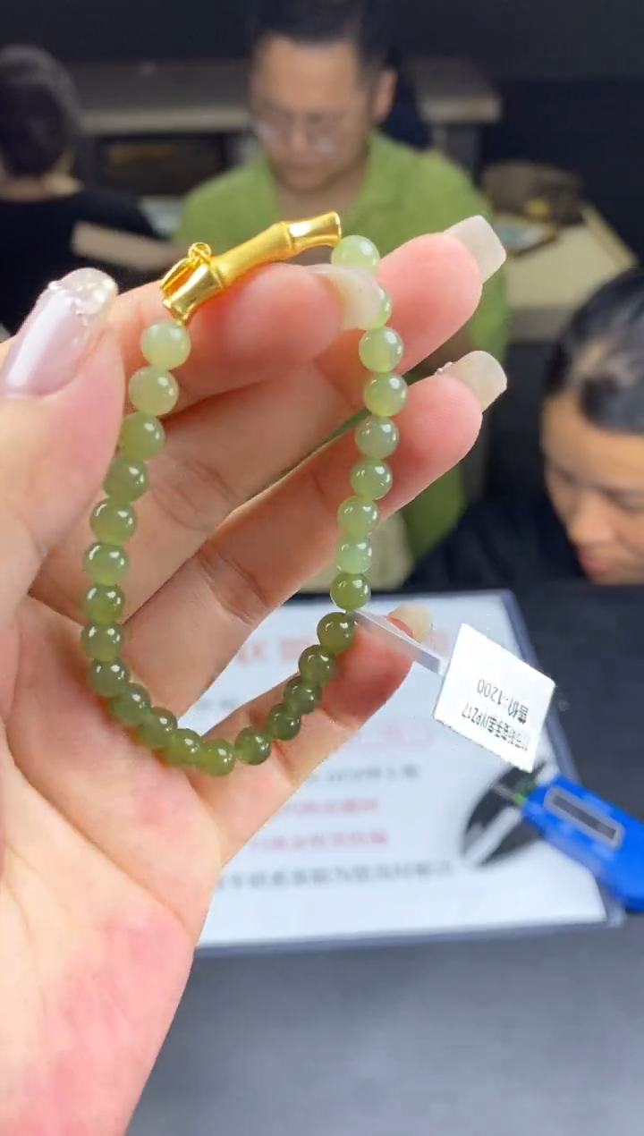 手串银S925镶嵌和田玉多样性-手串-S4010