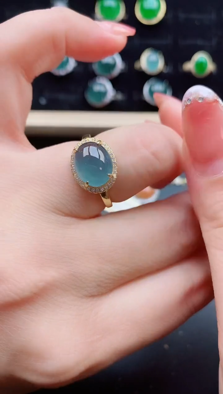 【闪购商品】翡翠戒指银S925镶嵌12121