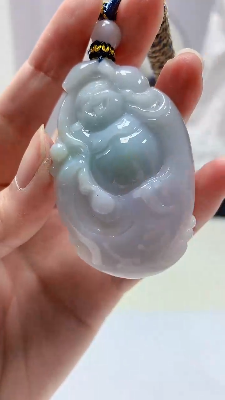 【闪购商品】定制翡翠未镶嵌5028zm-毛货挂件143佛公