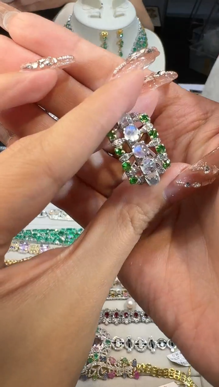 【闪购商品】定制长石戒指未镶嵌戒指