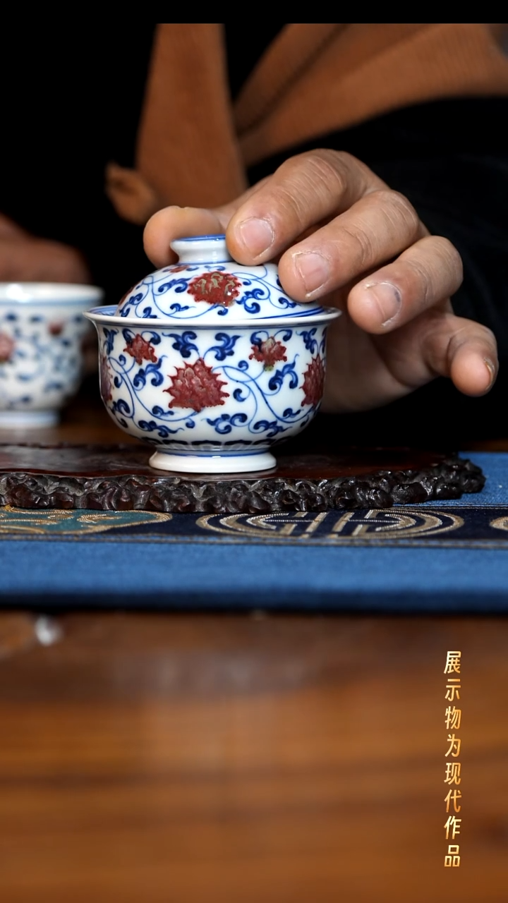 杯子陶玉脂楼青花釉里红瓷器！