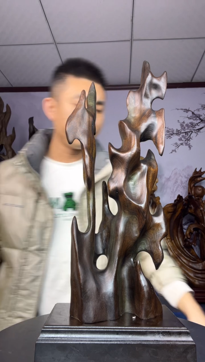 金丝楠木雕款高*金丝楠木工艺品摆件