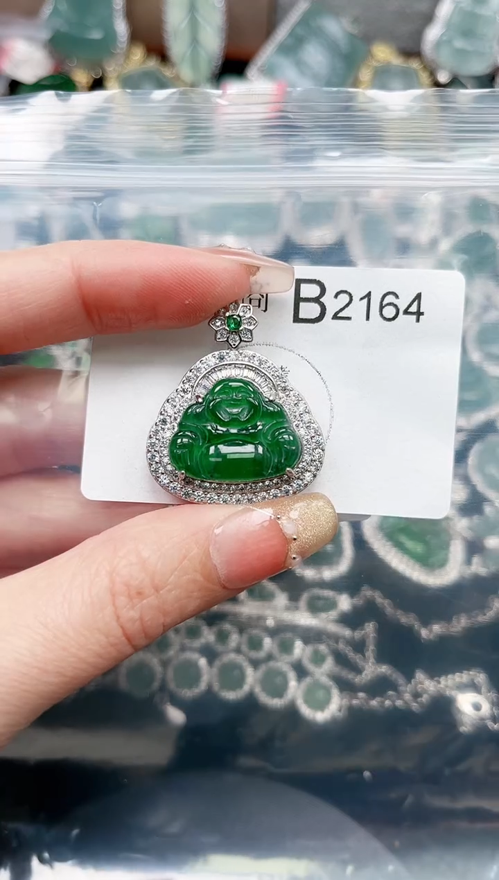 【闪购商品】翡翠颈饰未镶嵌2164赠皮绳