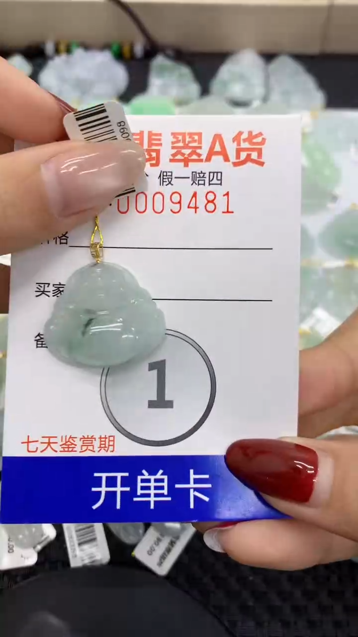 【闪购商品】翡翠颈饰18K金镶嵌11111111111