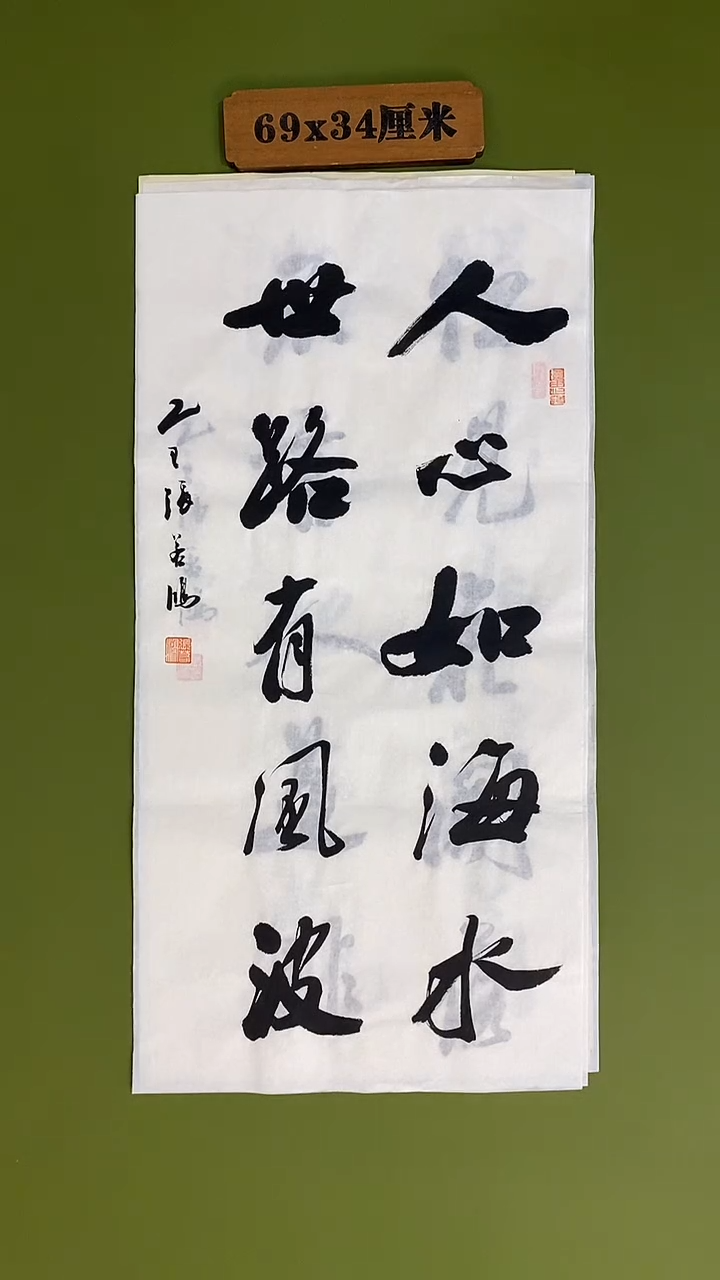 书法书法 张若鸿 尺寸69cm*34cm  