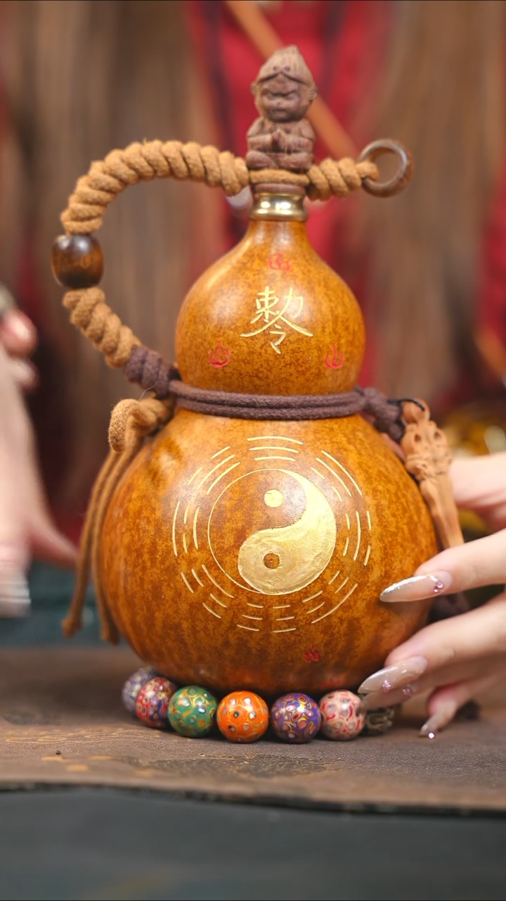 【闪购商品】WJ250大漆酒葫芦不包手串及旋转底座