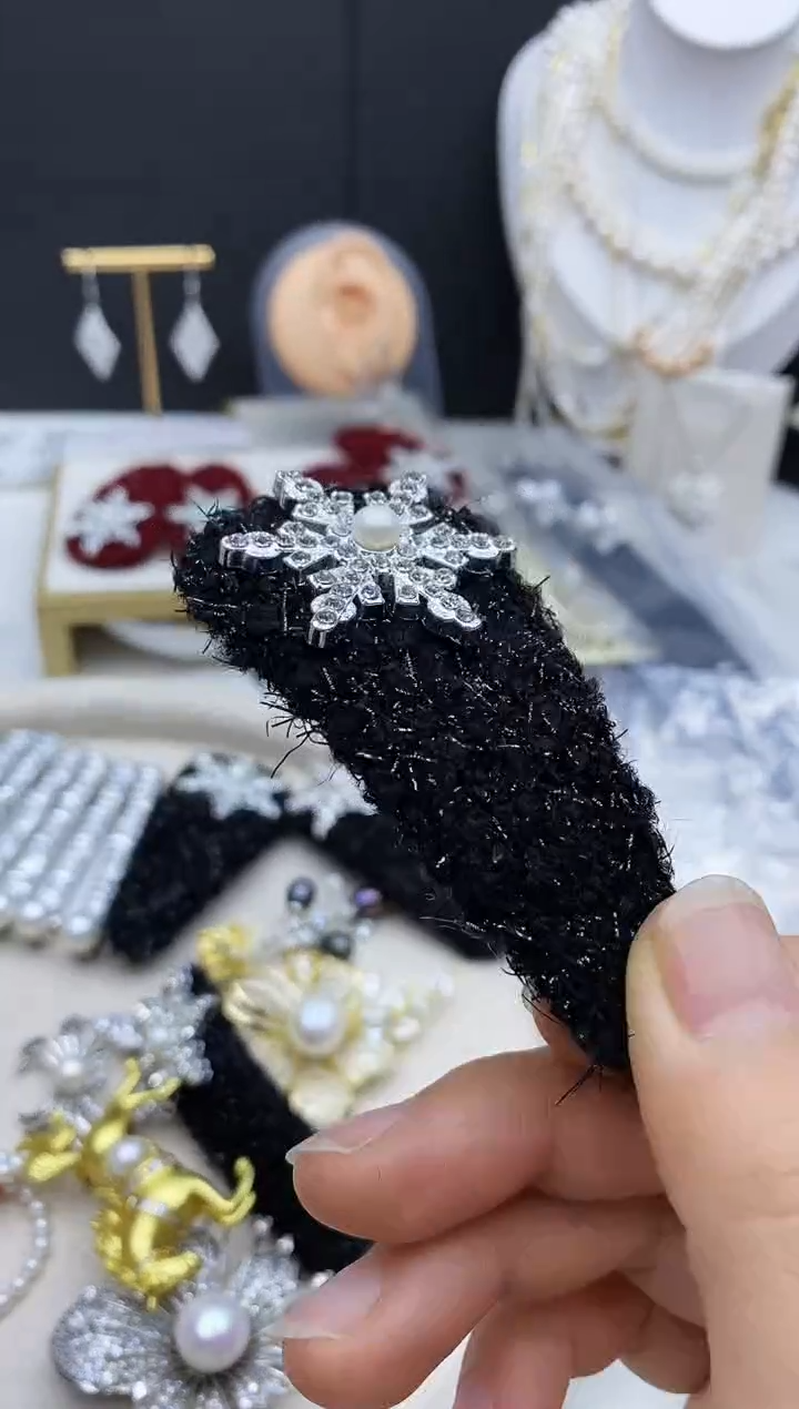 未镶嵌发夹淡水珍珠发夹