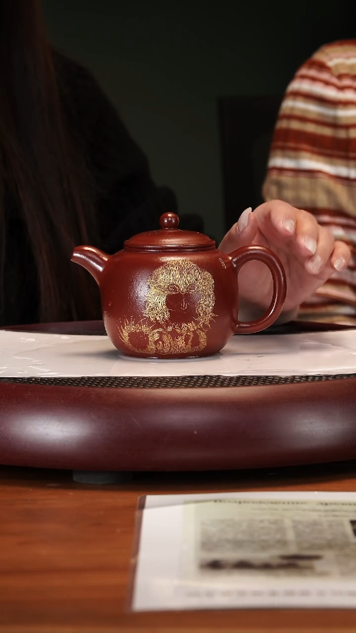 【闪购商品】紫砂茶壶2-8WPR匏樽老朱泥330cc