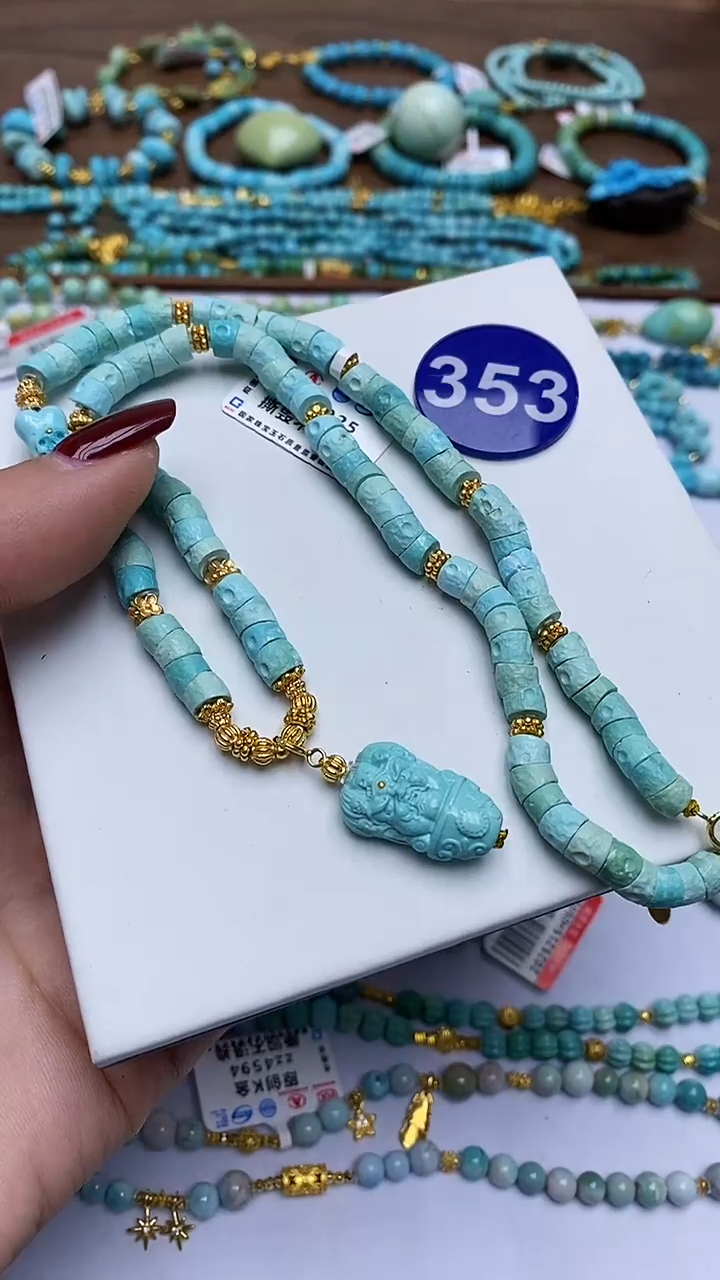【闪购商品】绿松石项链银S925镶嵌353