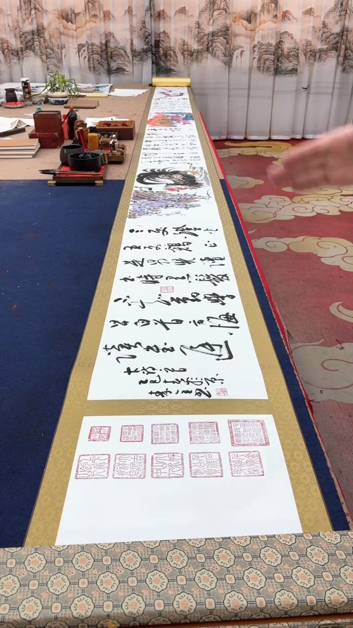 【闪购商品】书法多人合作十米手卷