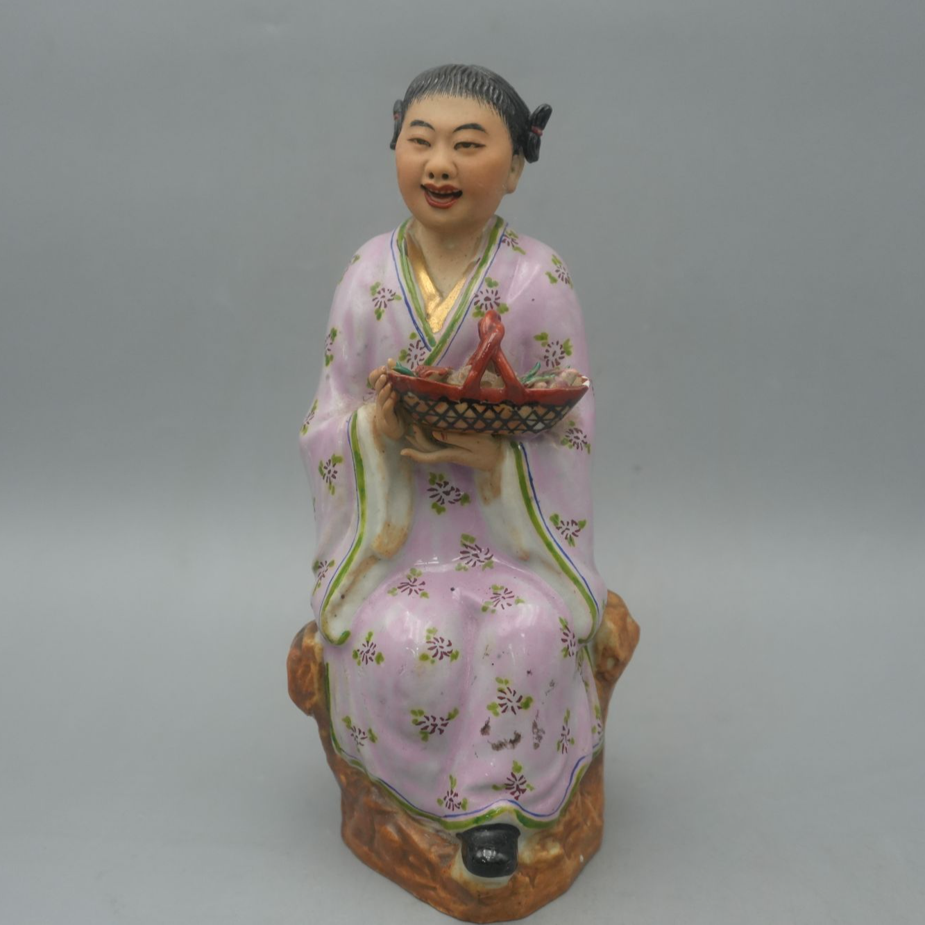 粉彩八仙人物瓷塑