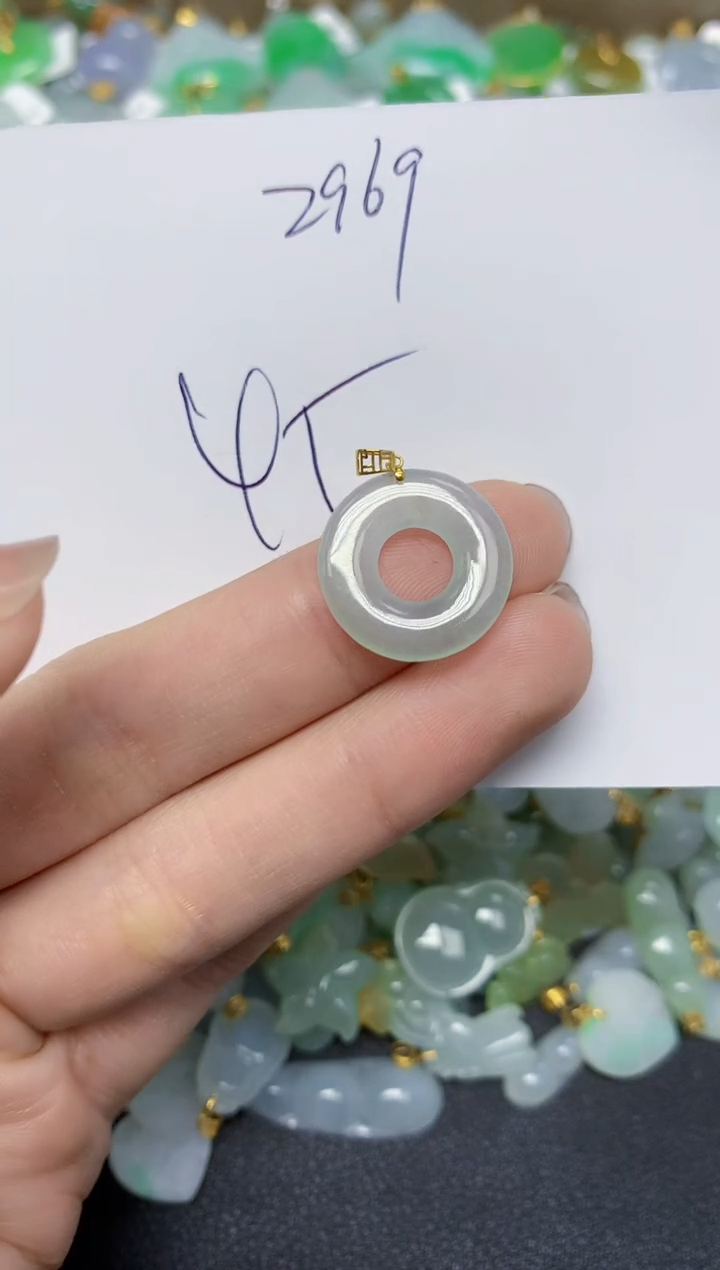 【闪购商品】翡翠颈饰18K金镶嵌天然翡翠A货