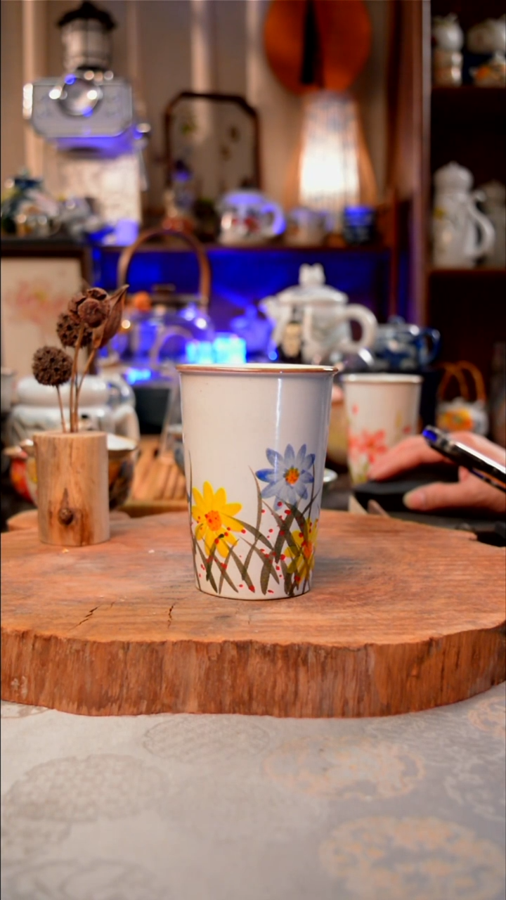 杯子菊花手工手绘手工手绘