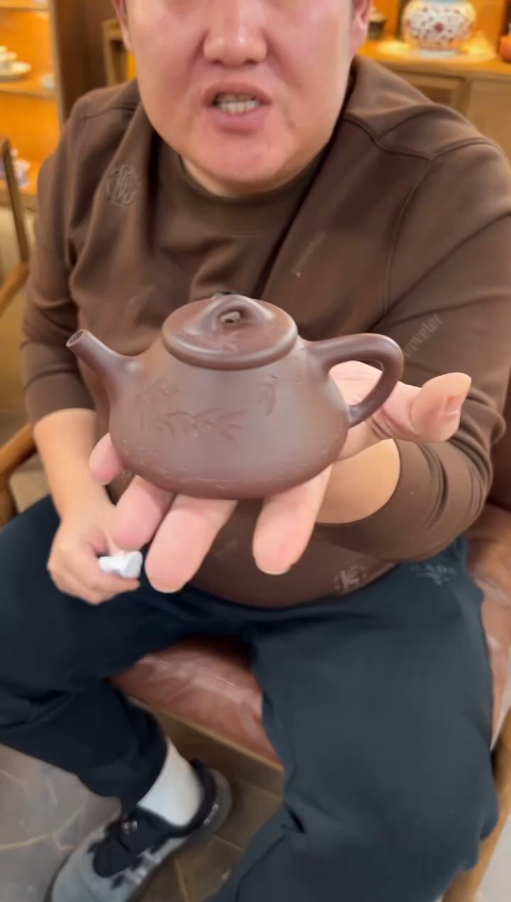 【闪购商品】紫砂茶壶【头哥手工壶】子冶石瓢底槽清刻绘