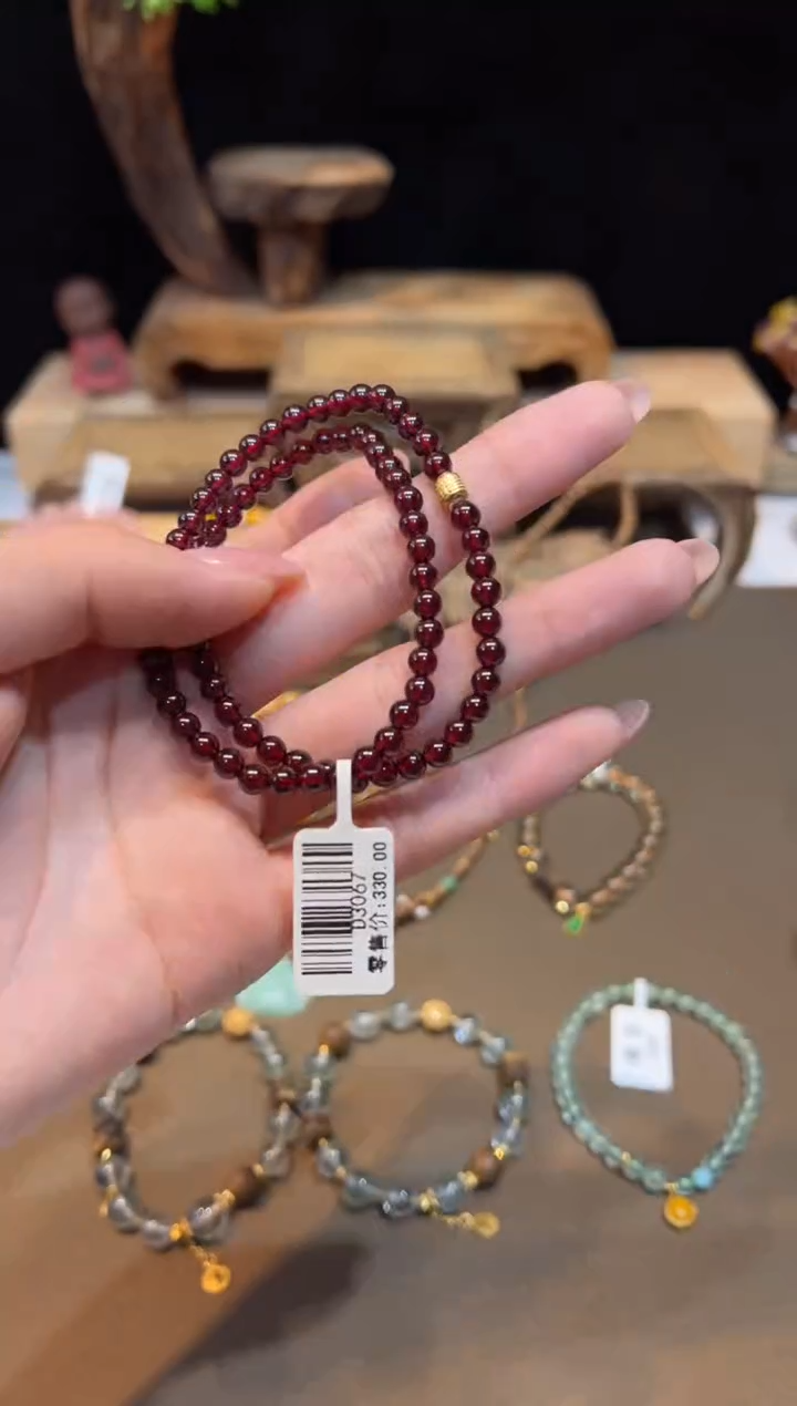 未镶嵌手链石榴石手饰@@D3067