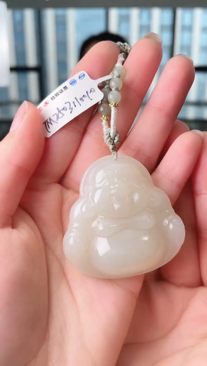 和田玉未镶嵌颈饰佛公 xp