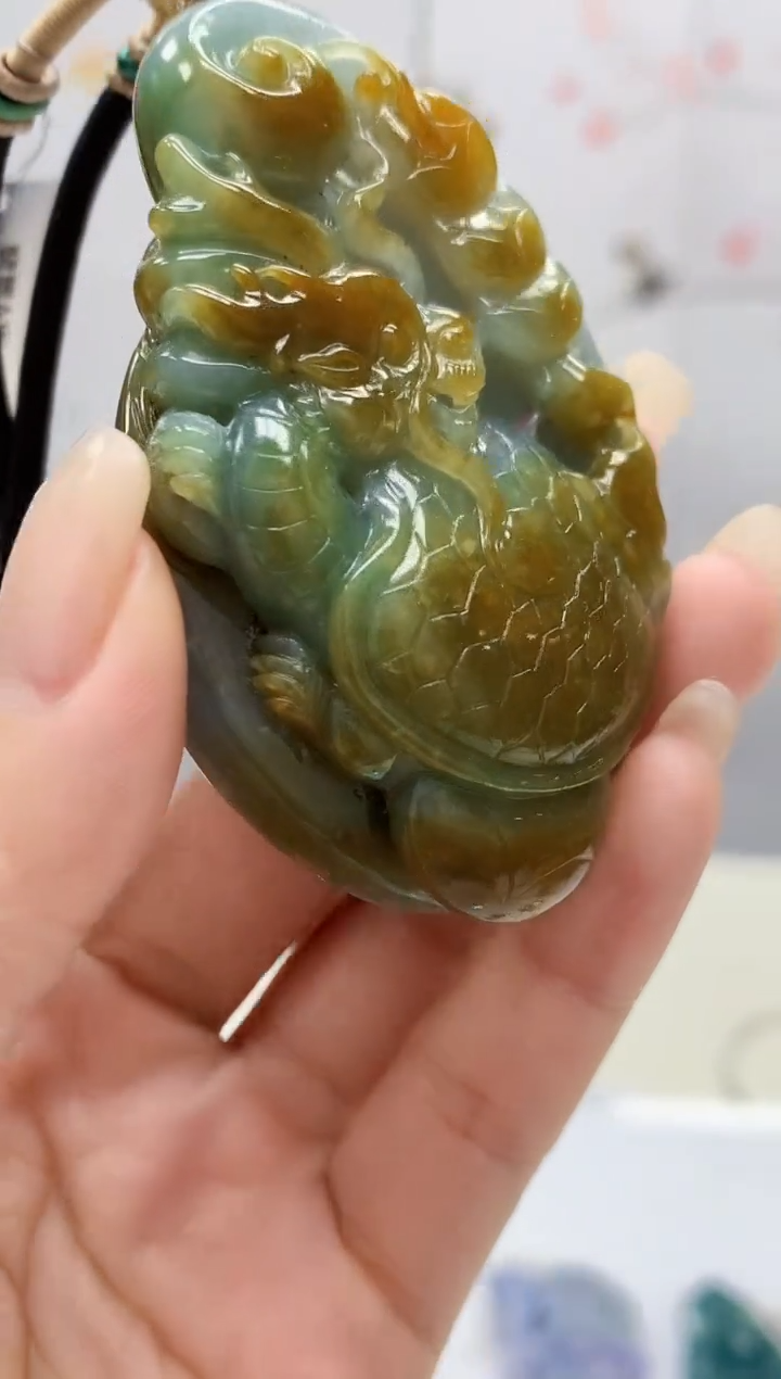 【闪购商品】定制翡翠未镶嵌5156lr-毛货挂件48