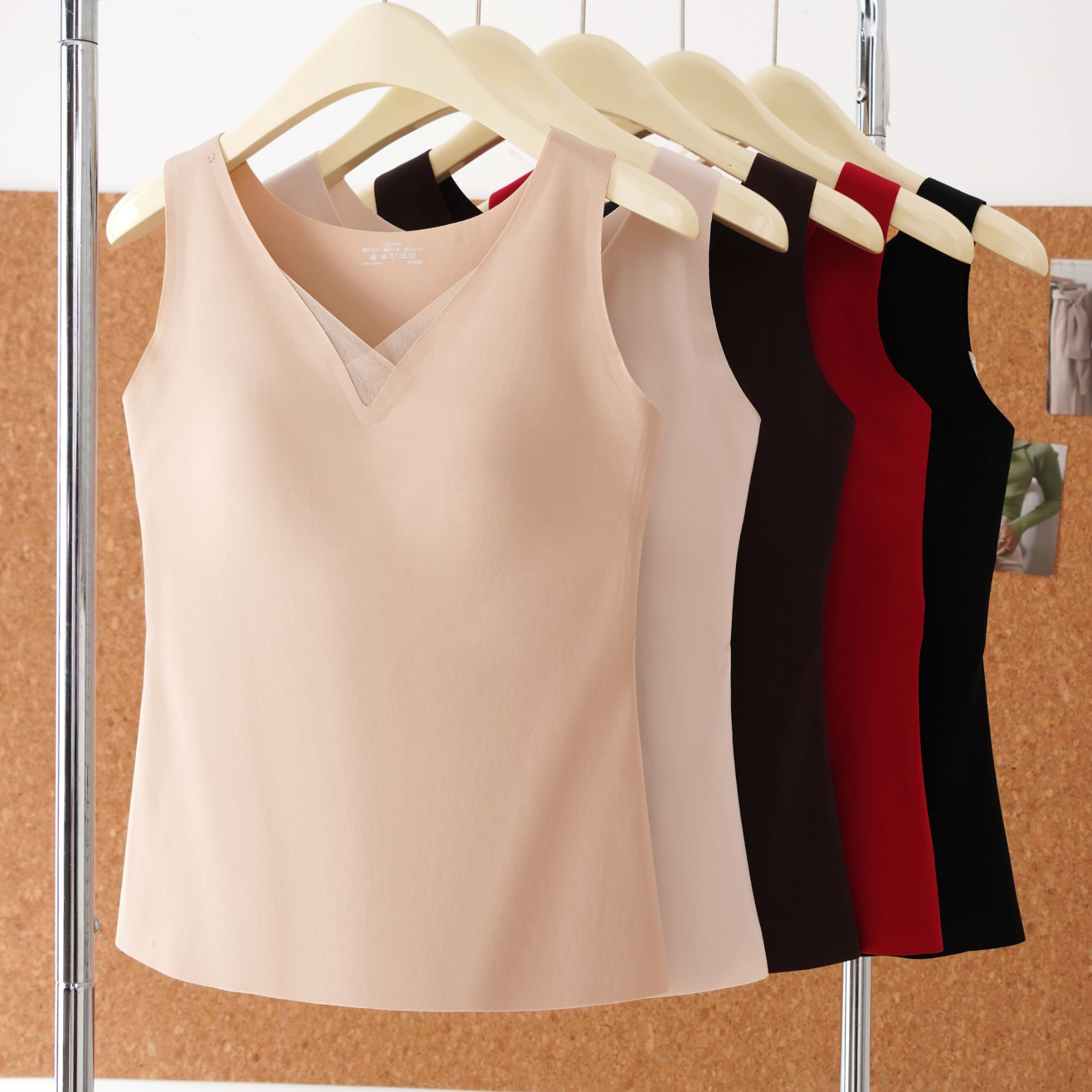 【小桃象家】女士背心加厚打底外穿高弹锁温舒适保暖春季无痕性感