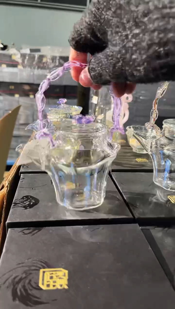 【闪购商品】幽梦提梁壶紫色晶焱金标