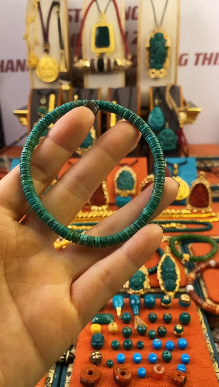 【闪购商品】绿松石。未镶嵌手串  8.93g  5mm