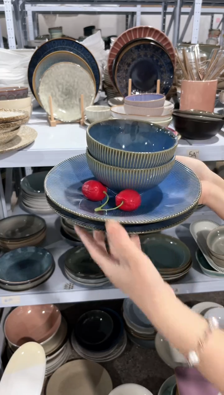 【闪购商品】瓷片外贸尾货瑕疵满20包邮X4 蓝色四件套