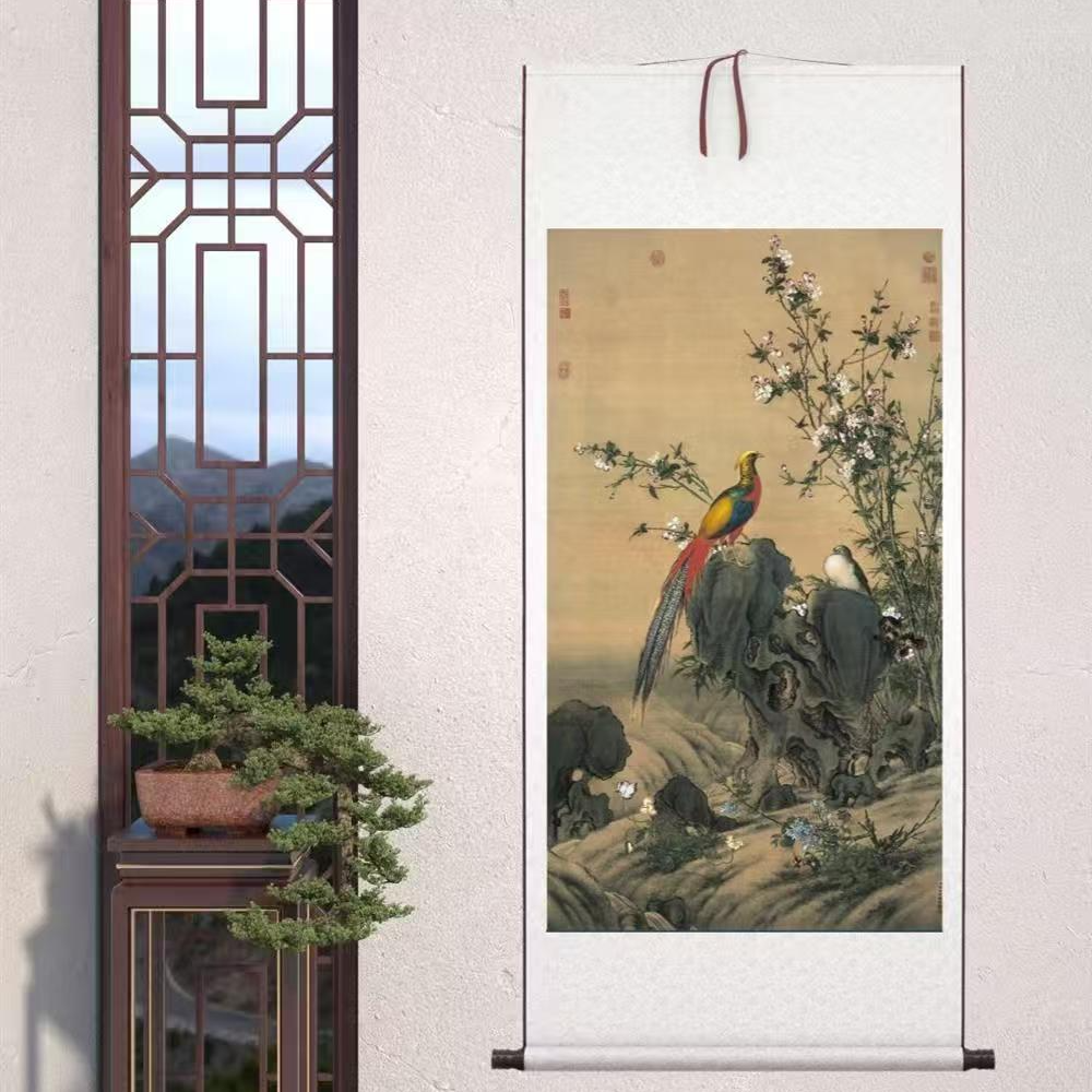 【锦鸡图】装饰画适合玄关走廊书房办公室茶室悬挂