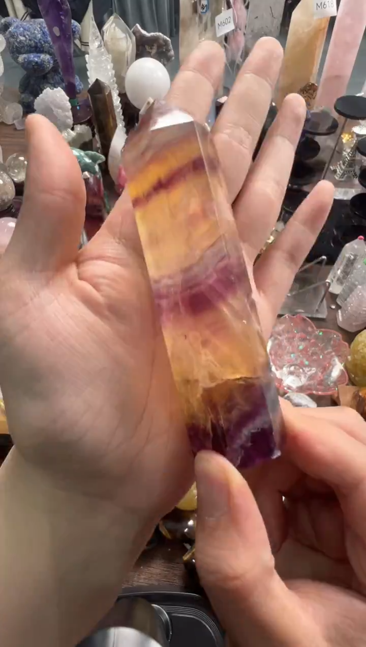 未镶嵌珠宝奇石萤石M840 约10.8cm