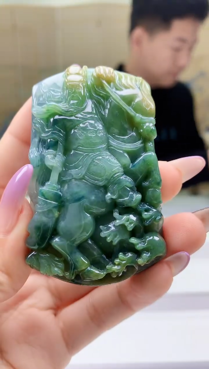 【闪购商品】定制翡翠未镶嵌4917ty-毛货挂件150