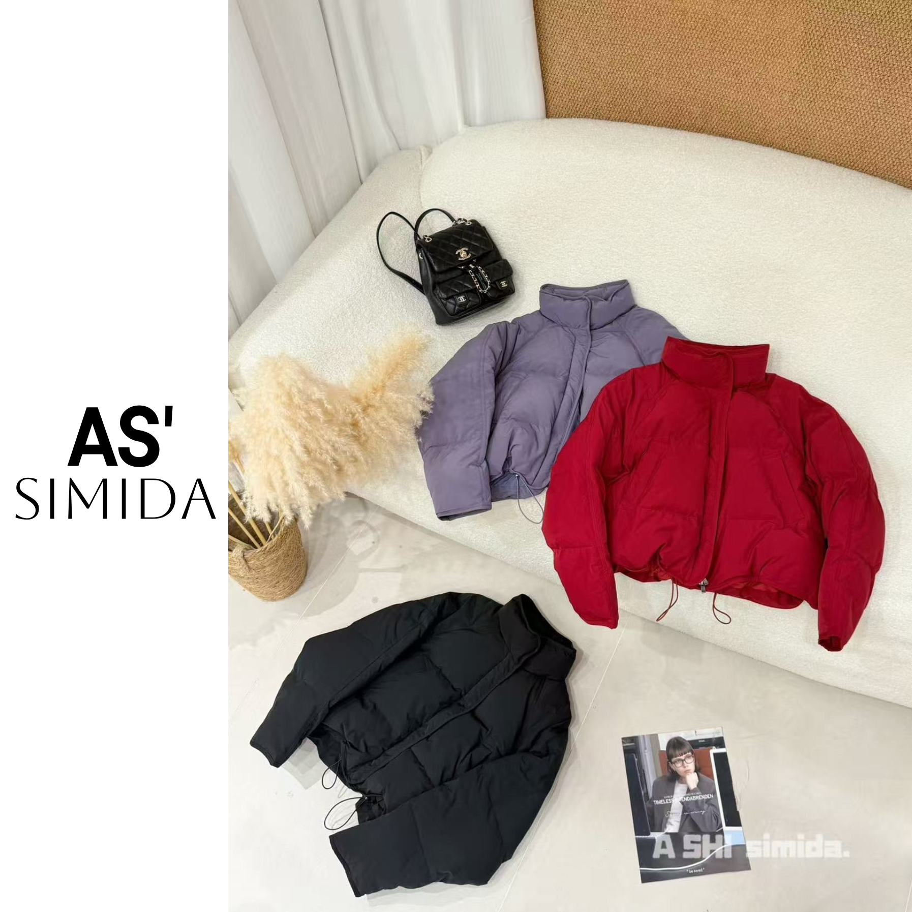 SIMIDA诗觅  韩标高级感立领百搭显瘦新国标90羽绒服短款外套