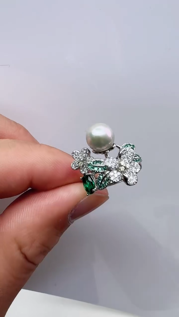 【闪购商品】海水珍珠AQ银S925镶嵌海水珍珠戒指@@AQ050