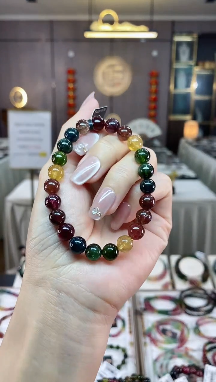 【闪购商品】碧玺单圈手串8mm+未镶嵌（多样性发一条）hon