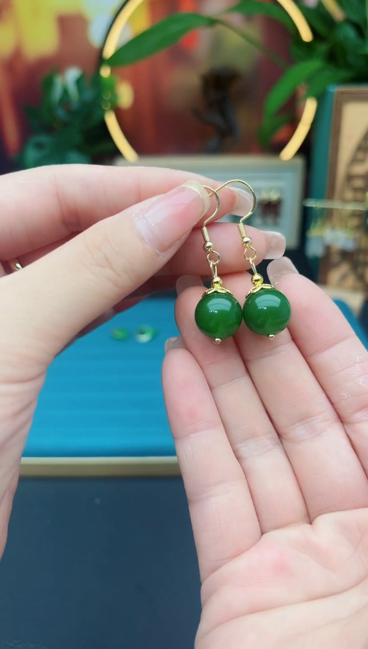 玛瑙/玉髓耳饰银S925镶嵌438000