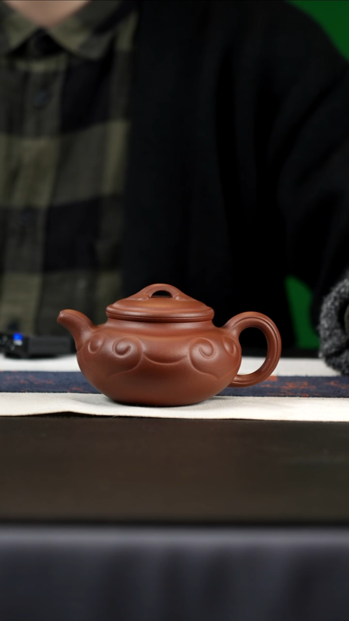 茶壶紫砂底槽清仿古如意260cc