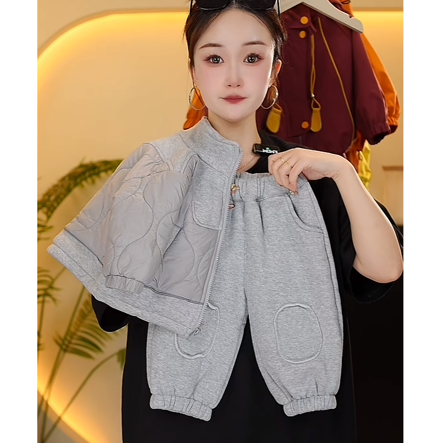 G+2025秋冬保暖原宿风加棉洋气棉衣外装HF-QL-366时尚儿童