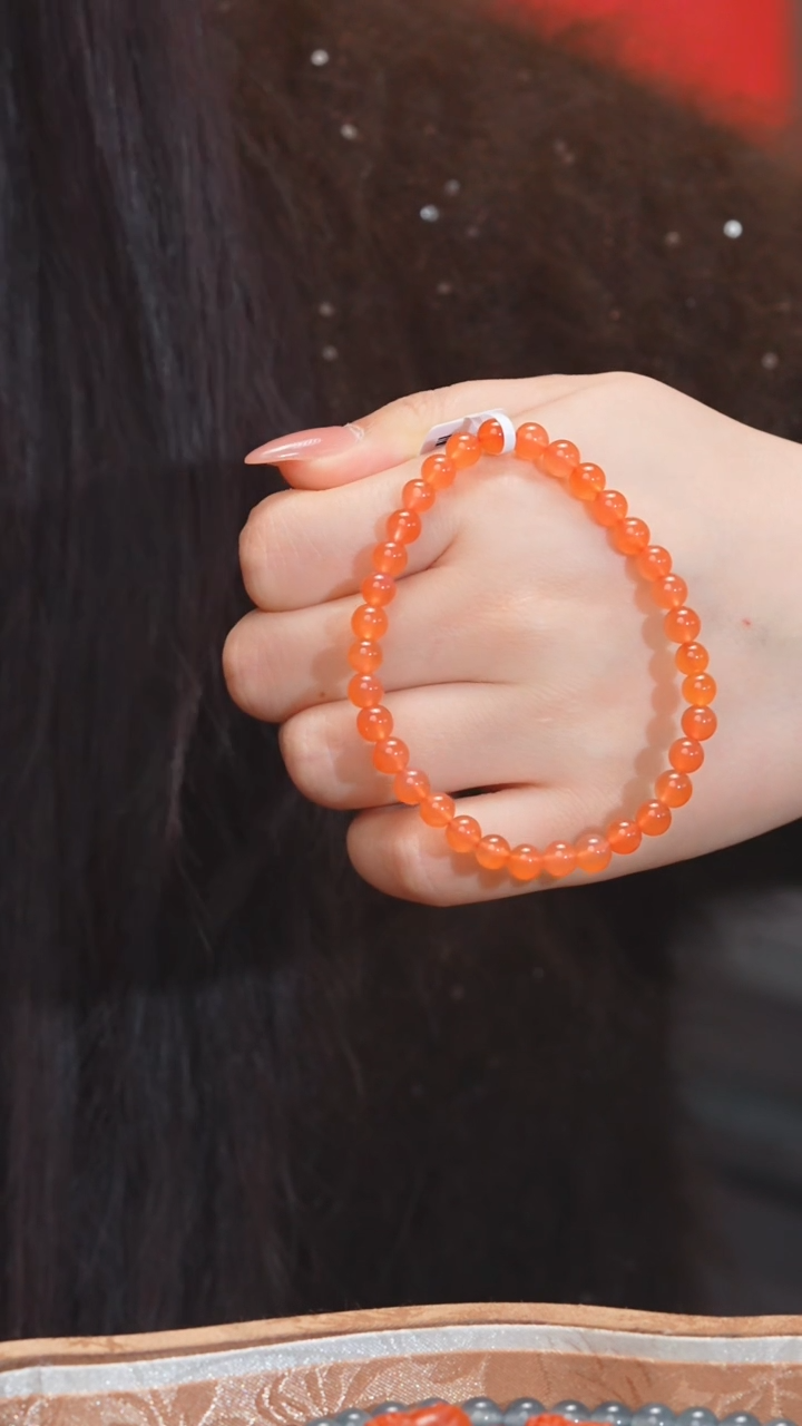 【闪购商品】南红玛瑙手串未镶嵌多样性发 卡5@@N7496