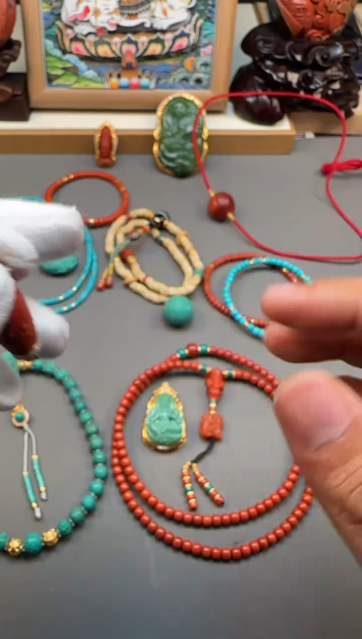 【闪购商品】南红玛瑙配饰配饰18K金镶嵌配饰配饰